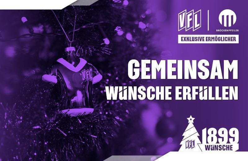2. Auflage: VfL und Brückenpfeiler wiederholen Weihnachtskampagne „1899 Wünsche“